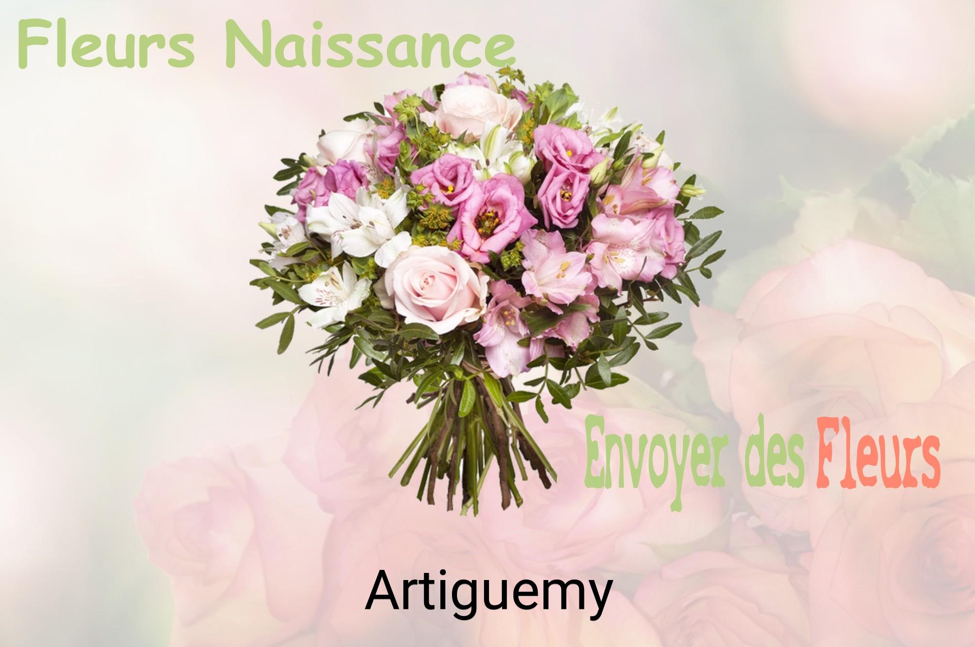 Bouquet de fleurs de naissance livré à Artiguemy